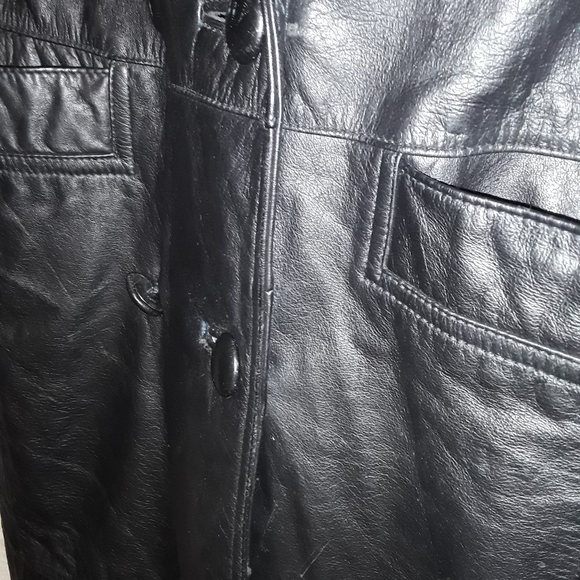 OutBrook Women's Black Leather Coat Size: Small - Picture 3 of 8